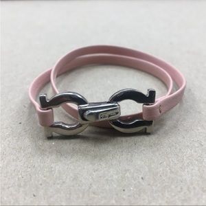 Salvatore Ferragamo Gancini double wrap bracelet bangle.
